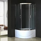 Душевое ограждение Royal Bath RB 90BK-T-CH 90х90х200, прозрачные стекла, высокий поддон