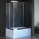 Душевое ограждение Royal Bath RB 8100ВP-T-СН 100х80х200, прозрачные стекла, высокий поддон, правое