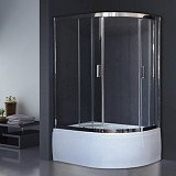 Душевое ограждение Royal Bath RB 8120BK-T-CH 120х80х200, прозрачные стекла, высокий поддон, левое