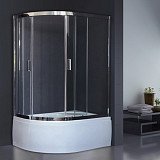 Душевое ограждение Royal Bath RB 8120BK-T-CH 120х80х200, прозрачные стекла, высокий поддон, правое