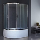 Душевое ограждение Royal Bath RB 8120BK-C-CH 120х80х200, матовые стекла, высокий поддон, правое