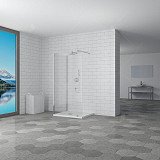 Душевое ограждение прямоугольное RGW WA-05 (RGW WA-02 + RGW Z-12) 700х700х1850, стекло шиншилла