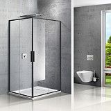 Душевой уголок Vincea  Slim VSS-2SL8010CLB-R, 1000х800, матовый черный, стекло прозрачное, правый