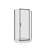 Душевое ограждение NG-6805-08 BLACK (90х90х190) трапеция, дверь распашная