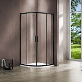 Душевой уголок Vincea  Garda VSQ-1G900CLB, 900х900, черный, стекло прозрачное