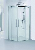 Душевое ограждение Azario AZ-NKE2142 + P210 R/L 900х900х2000 с поддоном (раздвиж дверь) профиль серебро, стекло прозрачное 8 мм