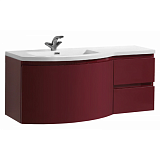 Тумба подвесная с тремя выкатными ящиками BelBagno Rosso Lucido BB1200DC/RL