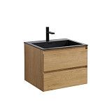 Тумба под раковину Vincea Luka 600 подвесная, 2 выкатых ящика soft close, Y.Oak