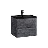 Тумба под раковину Vincea Alba 600 подвесная, 2 выкатных ящика soft close, Stone