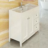Тумба-умывальник COMFORTY "Тбилиси-90" белая с раковиной COMFORTY XD-F90