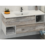 Тумба-умывальник Comforty Турин-120 дуб бежевый с раковиной 9120E