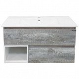 COMFORTY. Тумба-умывальник "Турин-90" дуб бежевый с раковиной COMFORTY 90E