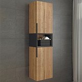 Шкаф-колонна COMFORTY Штутгарт-40 дуб тёмно-коричневый
